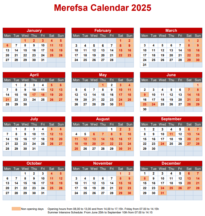 Calendario 2025